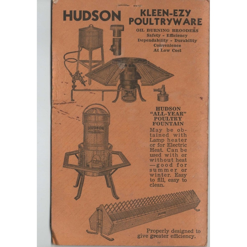 Vtg Hudson Kleen-Ezy Poultryware Advertising Memo Book Perfection Sprayer - Picture 1 of 2